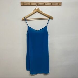 bebe | Vibrant Blue Slip Dress with Adjustable Straps